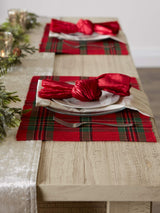 DII Farmhouse Christmas Plaid Dining Table & Kitchen Décor, Holiday Placemat Set, 13x19, Red & Green, 6 Count DII