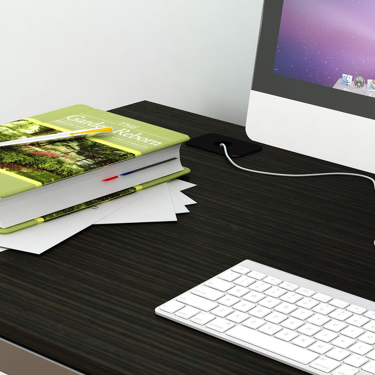 SHW Home Office 55-Inch Large Computer Desk, Espresso SHW