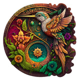 CRAFTHUB Wooden Puzzles for Adults – Nectar Quest Hummingbird Puzzle – Wooden Jigsaw Puzzles, Animal Shaped, Family Games, Adult Kids Birthday Gifts, 114 Piece, A4 Size, 7.7"x7.8" CRAFTHUB