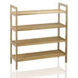 Oceanstar 4-Tier Bamboo, Natural Shoe Rack, Medium Oceanstar