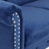 Furinno Bastia Vintage Modern Chesterfield Button Tufted Loveseat/Sofa Couch for Living Room, Navy Velvet Furinno