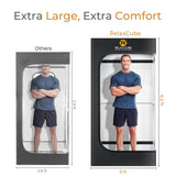 RelaxCube Portable Steam Sauna 1200W 3L, Sauna Tent with Ergonomic High Back Sauna Chair, Full Body Personal Sauna Box for Home Spa Indoor, 75”x35”x35” XL Size Black RelaxCube