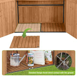 Storage Shed Outdoor Cabinet with Metal Frame Large wooden Tool House Garden Shed with Floor,Door & Lock for Backyard Use GUTINNEEN