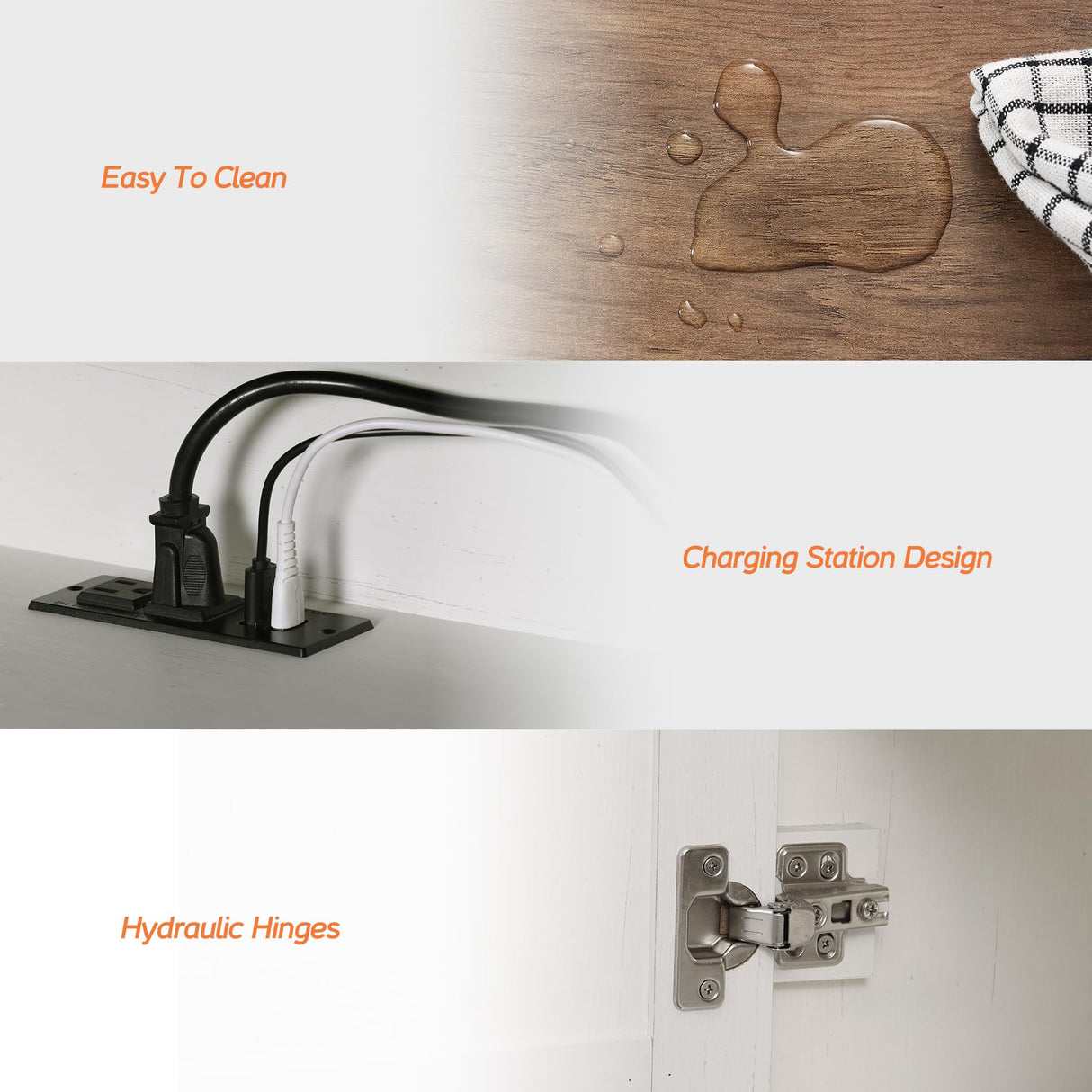 FITUEYES Floating TV Stand for 80 Inch TV, Modern Shelf Entertainment Center with Charging Station for Living Room, White Wooden Material FITUEYES