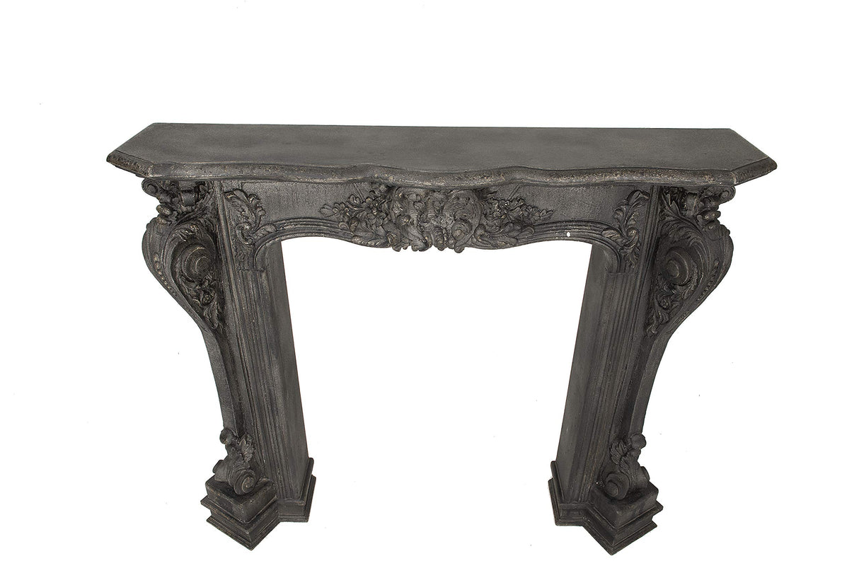 Creative Co-Op Decorative Wood Fireplace Mantel,Black Creative Co-Op