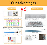 Mowana Paint by Numbers Kit for Adults Framed Canvas - with Wooden Easel, Baby Elephant Adults' Paint-by-Number Kits DIY Acrylic Oil Painting Kits Arts Crafts 7.8x7.8inch Mowana