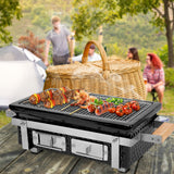 Onlyfire Charcoal BBQ Grill Hibachi Grill with Grid Lifter, Portable Yakitori Grill with Stainless Steel Grill Grate, BBQ Grill for Outdoor Camping Picnic Patio Backyard Cooking, 16 x 9 In Black ONLYFIRE GRILLS