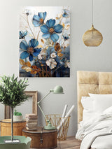 EIBEILI Diamond Painting Kits for Adults DIY 5D Diamond Art Paint with Round Diamonds Full Dril Gem Art Blue Flowers Painting Kit for Home Wall Decor Gifts 12x16inch EIBEILI