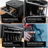VAULTEK MX Series Safe High Capacity Smart Handgun Safe Multiple Pistol Storage Smart Safe Available in Biometric + WiFi with Auto-Open Door (Biometric + WiFi) VAULTEK