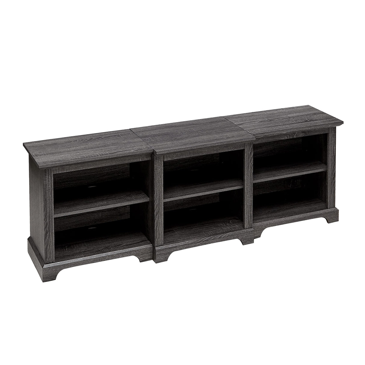 Rockpoint 70inch Modern TV Stand Storage Media Console Entertainment Center for TVs up to 80,Charcoal ROCKPOINT