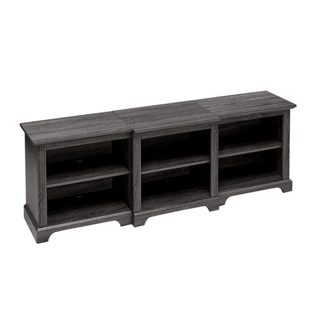 Rockpoint 70inch Modern TV Stand Storage Media Console Entertainment Center for TVs up to 80,Charcoal ROCKPOINT