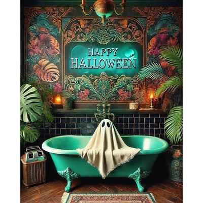 Aestalrcus Halloween Paint by Numbers Kit for Adults, Ghost Paint by Numbers for Adults Beginner, Painting by Numbers Kits for Relaxation Home Wall Decoration and Gifts 16x20inch