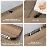 Pmnianhua Floating TV Shelf, 55'' Wall Mounted TV Stand Floating TV Console Media Entertainment Under TV Shelf for Bedroom Livingroom (Walnut) Pmnianhua