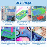 TOSTOG Beach Scenery Diamond Art Kits for Adults, Large Sea Diamond Paintings for Adults, Full Drill Coconut Tree Diamond Art Kits, 5D Diamond Paintings Kit Gem Painting Decoration 12 * 16 Inch. TOSTOG