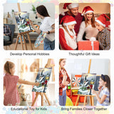 SENQAO Christmas Paint by Numbers for Adults Beginners Framed, Winter Church Adults' Paint-by-Number Kits, Adult Paint by Number Kits on Canvas, Acrylic Number Painting for Home Decor, 8x12inch SENQAO