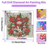 JXDXDJ Christmas Diamond Art Kits for Adults,Snowman 5D Diamond Painting Kits for Beginner,Gem Painting Round Diamond Dots,DIY Full Drill Gem Art for Adults Crafts,Home Decor 13.78x13.78 in JXDXDJ