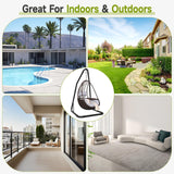 C Hammock Chair Stand, Heavy Duty Hanging Chair Stand Only, Solid Steel Structure Swing Stand with Hook, 300lbs Hammock Chair Stand Only, Hammock Stand Only for Indoor/Outdoor Patio Yard（Stand Only） SkylarkJoy