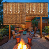 FENRUNXU Natural Bamboo Roll-Up Blinds - 2 Pack, 47" W x 71" H Reed Shades for Indoor & Outdoor Use FENRUNXU