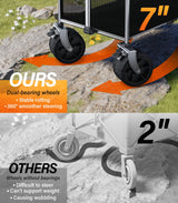 everyfun Pro Collapsible Wagon Double Decker,Wagons Carts Foldable,Heavy Duty Wagon Camping Sports Garden Grocery,Utility Wagon for All Terrain Black everyfun Pro