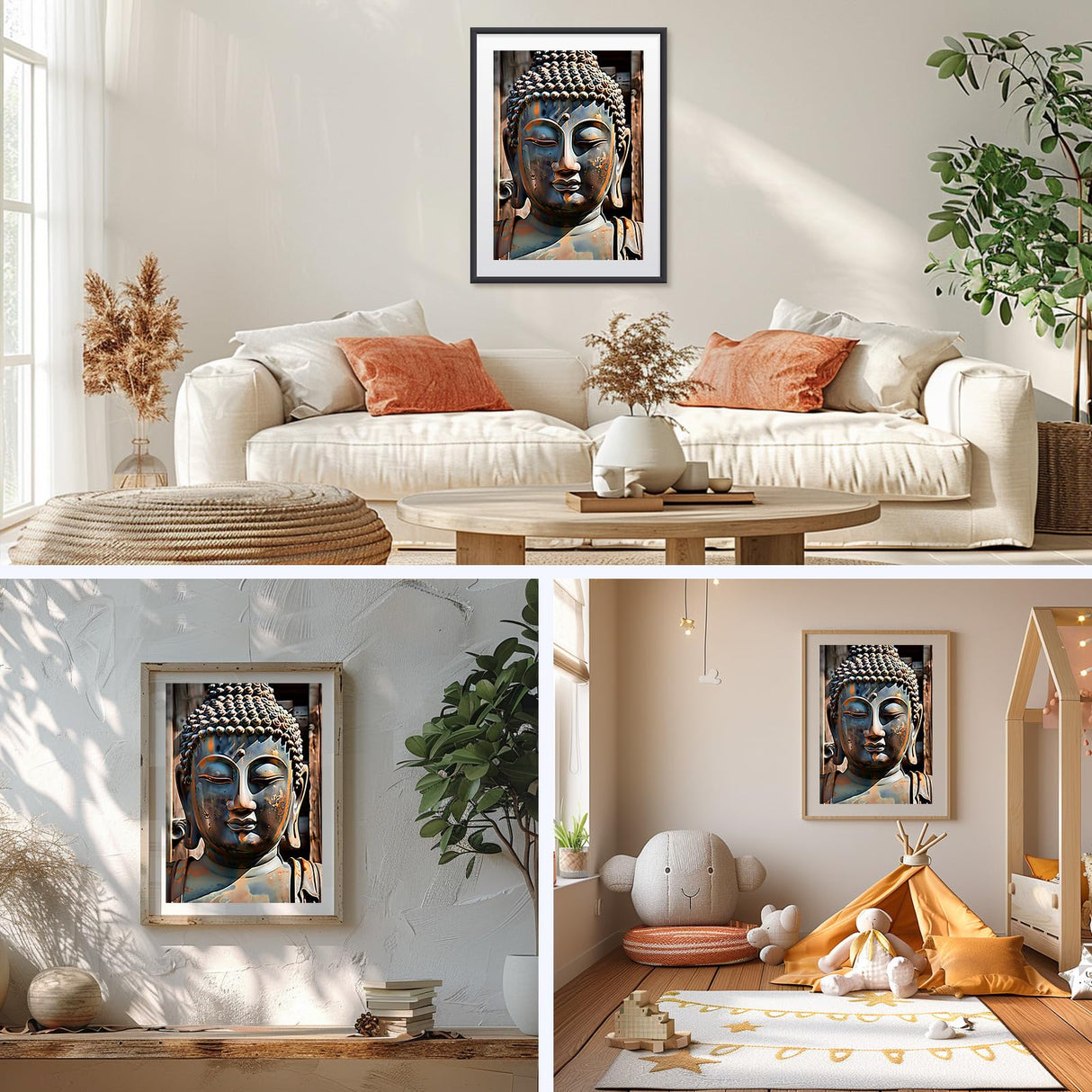 NAIMOER Statue of Buddha Diamond Painting Kits for Adults, DIY 5D Full Drill Buddha Diamond Art Kits Diamond Dots Pictures Perfect for Relaxation and Home Wall Decor 30x40cm NAIMOER