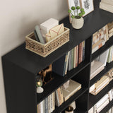 FACBOTALL 83.6" Tall Bookshelf and Bookcase, 7-Tier Extra Large Bookshelf with Double Storage, 14 Open Display Shelves for Home Office, Study and Living Room, Black FACBOTALL