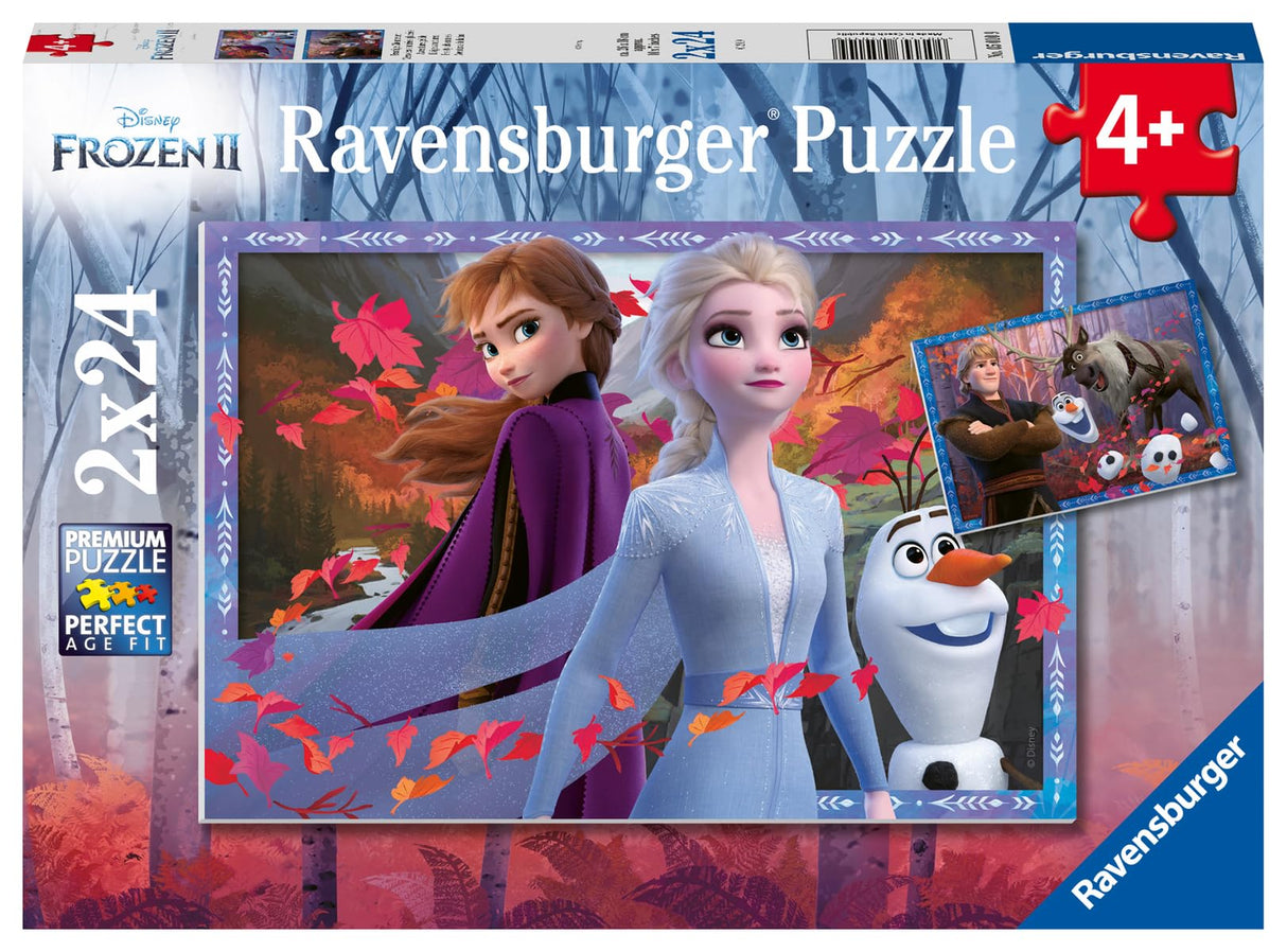 Ravensburger Disney Frozen 2 Adventure Jigsaw Puzzle Set for Kids | 2 x 24 Unique Piece Puzzles | Precision-Cut Ideal Brain Game for Toddlers and Kids Ravensburger
