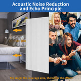 5 Pack Acoustic Panels,47.2x23.6x0.4 inch Acoustical Wall Panels,Large Soundproof Panels,Self-Adhesive Sound proof panels for walls,Acoustic Treatment for Recording Studio&Office Vertical,White EVENRISING