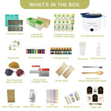 PIUH Deluxe Soap Making Kit for Soap Making,DIY Soap Making Full Set Kits Includes Soap Melter,4 lb Soap Base,8 Essencial Oils,Silicone Loaf Molds & Scraper,Cutter, 8 Dyestuffs for Adult & Kids Gift PIUH