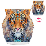 GHHKUD Tiger Diamond Painting Desktop Ornament for Adults, Stand Up Animals Diamond Art Ornaments Double Sided, DIY Special Diamond Gem Craft Art Tabletop Placement Board Kit for Home Decor GHHKUD