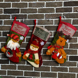 Sunnyglade 3PCS 18" Christmas Stocking Classic Large Stockings Santa, Snowman, Reindeer Xmas Character for Family Holiday Christmas Party Decorations Sunnyglade