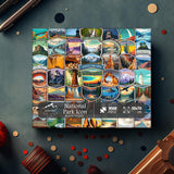 PICKFORU National Parks Puzzles for Adults 1000 Pieces and up, National Parks Stickers Puzzle Collects Yellowstone Yosemite Zion Glacier, National Park Poster Jigsaw Puzzles as Home Decor PICKFORU