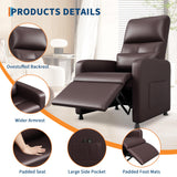 GarveeHome Power Recliner Chair - Heat and Massage, Adjustable Electric Recliner Ergonomic PU Leather Single Sofa, Tall Back, Padded Seat, Home Theater Seating for Living Room GarveeHome
