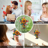 EOBROMD Diamond Hanging Art Kits for Adults, Cross Butterfly Suncatcher Diamond Art Painting, DIY Special Shaped Rhinestone Kits for Adults, Window Pendants Home Garden Wall Hanging Ornament EOBROMD