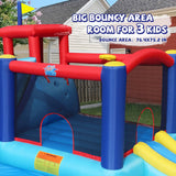 Action Air Bounce House - Inflatable Bouncing House with Blower for Indoor & Outdoor - Jump Bouncy Castle with Slide - Big Bouncy Area, Love for Kids Action air