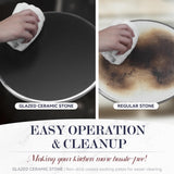 Baker’s Friend Electric Pizza Oven Indoor Countertop, 12 Inch Pizza Maker Machine for Home, Pizza Cooker & Pizza Grill, Premium Glazed Ceramic Stone Pizza Oven, Creamy White Baker's Friend