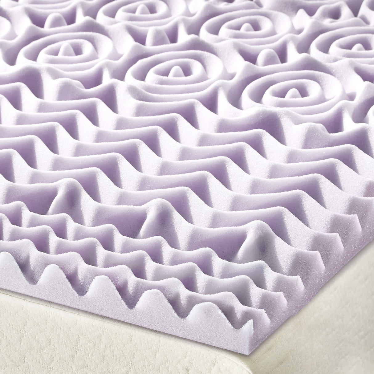 Mellow 1.5 Inch 5-Zone Memory Foam, Soothing Lavender Infusion, Full Mattress Topper Mellow