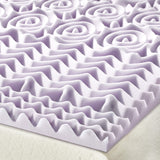 Mellow 1.5 Inch 5-Zone Memory Foam, Soothing Lavender Infusion, Full Mattress Topper Mellow