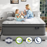 Ruoysun Queen Mattress, 10 Inch Medium Feel Hybrid Queen Size Mattresses in a Box, with Gel Memory Foam and Pocket Springs for Pressure Relief, Cooling, CertiPUR-US Certified Ruoysun