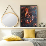 TUTUMAY21 Metallic Treble Clef Diamond Painting Kits, Music Full Round Drill Diamond Painting Kits 5D DIY Diamond Art Kits for Adults Women Home Decor 12x16 inch TUTUMAY21