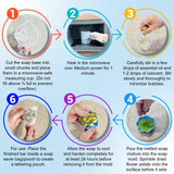 Dewiitine DIY Soap Making Kit, Soap Kit with Soap Mold Melt and Pour Soap Base Fragrances Dried Flowers Glitter Soap Colorant DIY Craft Kit for Adults Beginners Dewiitine