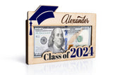 Graduation Money Holder 2024 Personalized, Graduation Gifts Money Holder w/Name and Message - 12 Graduation Cap Colors, Money Holder for Cash Gifts Graduation, Class of 2024 Graduation Gifts Customization Mill