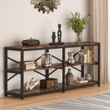 Tribesigns 70.9 Inch Industrial Console Table with Storage Shelves for Living Room and Entryway Tribesigns
