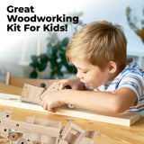 Kraftic Woodworking Building Kit for Kids and Adults, 3 Educational DIY Carpentry Construction Wood Model Kit STEM Toy Projects for Boys and Girls - Wooden Military Vehicle, Excavator and Bird-Feeder Kraftic