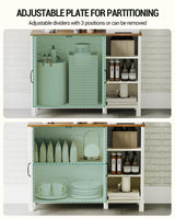 Hzuaneri Freestanding Bathroom Storage Cabinet with Adjustable Shelves and Open Compartments in White Brown Hzuaneri