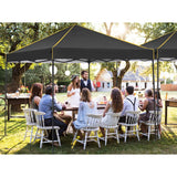 COBIZI 10x10 Pop Up Canopy Gazebo with Mesh Windows 2.0, Easy up Canopy Tent 10x10, Portable Waterproof Outdoor Canopie with 4 Removable Sidewalls & Carry Bag & 4 Stakes & Ropes, Black COBIZI