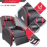 Devoko Massage Gaming Recliner Chair PU Leather Home Theater Seating Single Modern Living Room Sofa Recliners (Red) Devoko