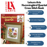 LEISURE ARTS Hummingbird Quartet Cross Stitch Book – Beautiful Cross Stitch Patterns for Stunning Hummingbird Designs. Perfect for Stitchers of All Levels LEISURE ARTS
