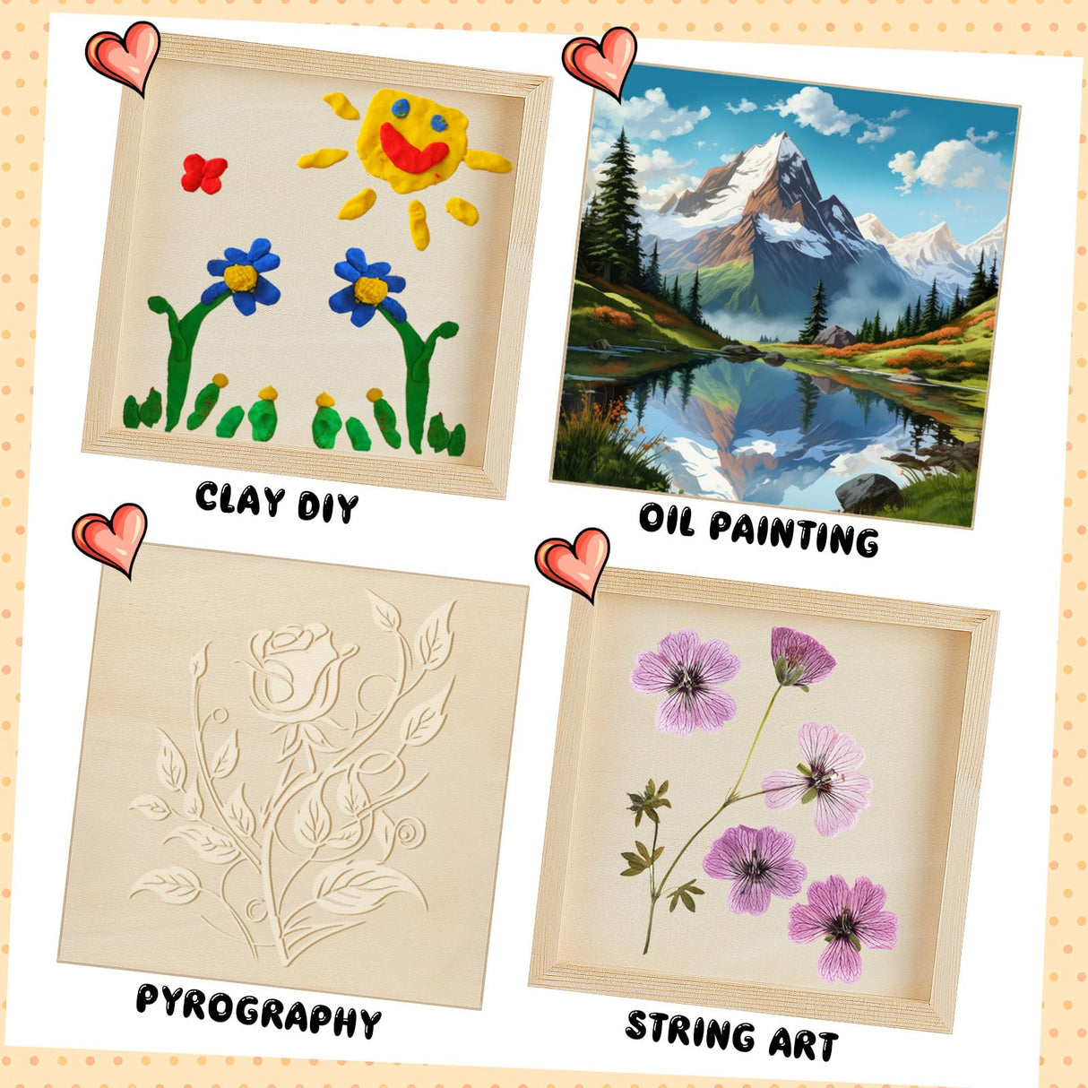 Barydat 24 Pcs Wood Panels for Painting 8'' x 8'' Unfinished Wood Canvas Board Artist Wall 0.79'' Deep Cradled Wood Canvas Panels for Painting Pouring Arts Craft Painting Barydat