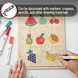 Mr. Pen- Blank Wooden Puzzle, 24 Pieces, 11.8" x 8.8", Wooden Blank Puzzles to Draw on Mr. Pen