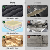 FLEXISPOT XCT4 Convertible Sofa Bed, 3-in-1 Loveseat Sofa Couch with Adjustable Backrest, Pull Out Couch with 2 Pillows & 2 Side Pockets, Futon Sleeper for Dorms Apartment Living Room, Black FLEXISPOT